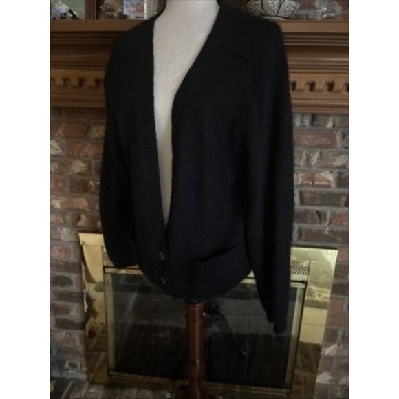 Penbrooke Lane Black Mohair Cardigan Size Medium - Picture 2 of 6